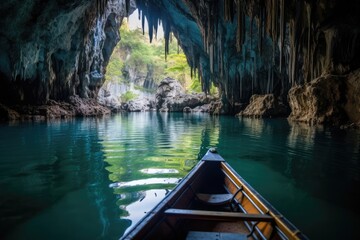 Experiencing The Marvel Of A Scenic Lake Within A Cavern: Setting A Travel Atmosphere