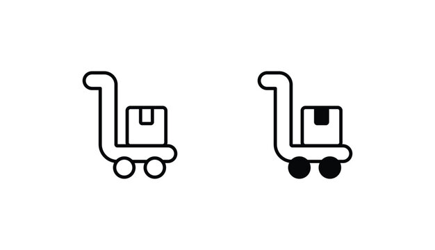 Trolly icon design with white background stock illustration
