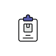 Shipping List icon design with white background stock illustration