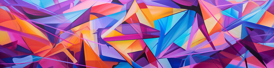 A vibrant and dynamic abstract background featuring a kaleidoscope of bold, high-contrast colors