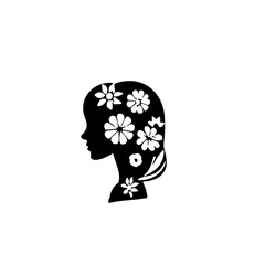 woman, silhouette, face, vector, beauty, illustration, head, hair, profile, flower, art, fashion, black, nature, lady, floral, design, tree, love, person, logo, shape, style, people, symbol, drawing, 