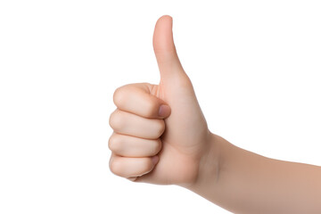 thumb up isolated on transparent background