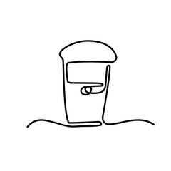 fast food continuous line art