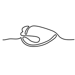 fast food continuous line art