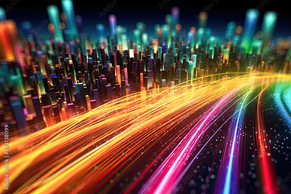 Poster neural glow, captivating view of neural connections illuminated in neon light, a visual representati