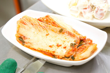 traditional Korean food. cabbage kimchi