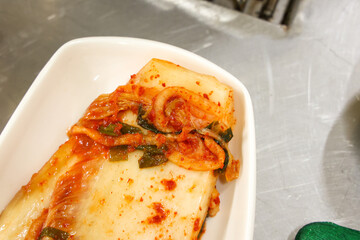 traditional Korean food. cabbage kimchi