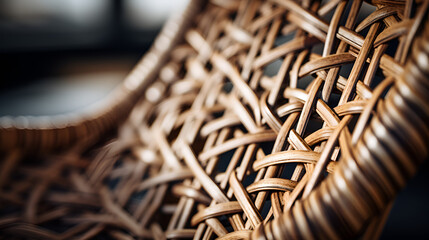 Woven Wicker Basket Close-up, Beautiful wooden wattle fence lit by the rays of the sun, background for decorating your interior.,wood Wicker ball

 - obrazy, fototapety, plakaty