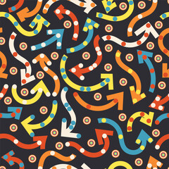 colorful abstract seamless pattern in vector great for textiles, banners, wallpapers, wrapping ,fabrics,backgrounds and more