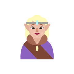 Woman Elf: Medium-Light Skin Tone