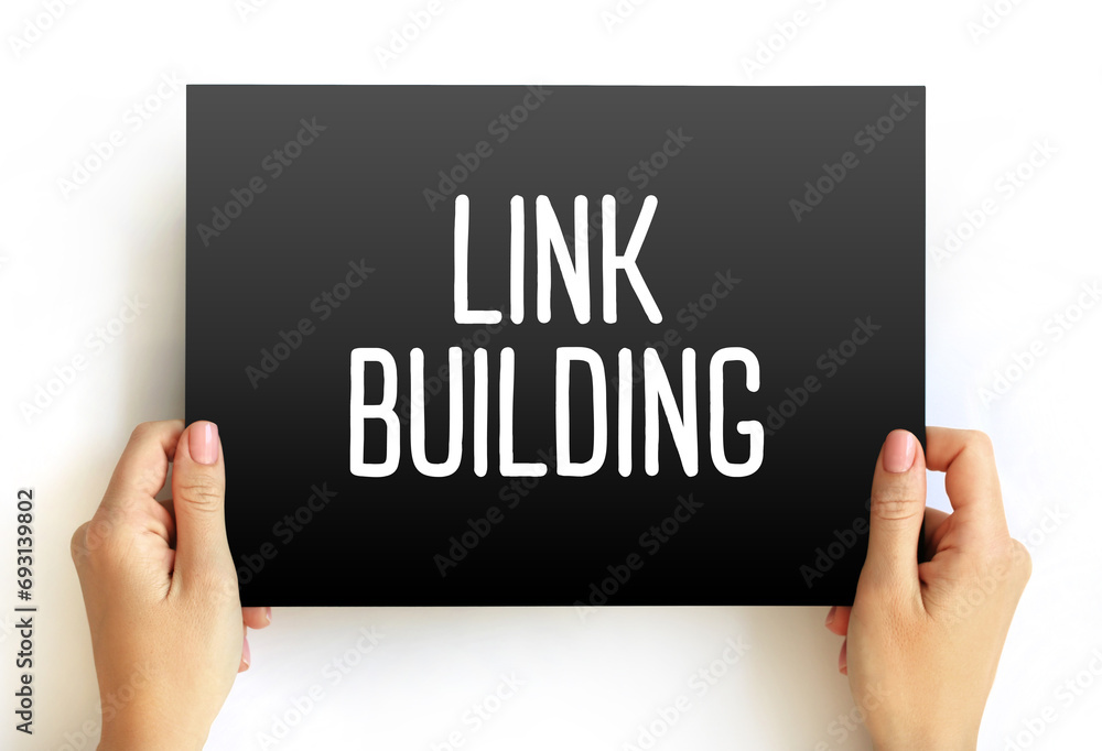 Poster link building - practice of building one-way hyperlinks to a website with the goal of improving sear