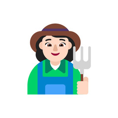 Woman Farmer: Light Skin Tone