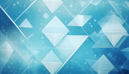Fototapeta premium Abstract blue background with triangles. 3d rendering, 3d illustration. Generative AI