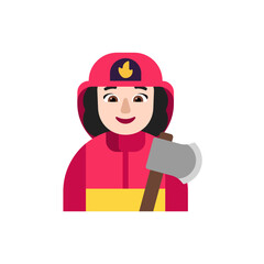 Woman Firefighter: Light Skin Tone