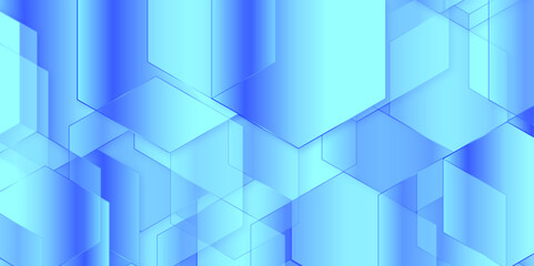 Fototapeta premium Modern seamless lighting effect style blue polygon abstract background, Bright blue dynamic abstract business and technology vector background, modern technology innovation concept geometric pattern.