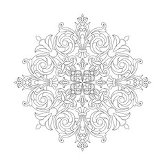 Adult blissful mandala coloring book page for kdp book interior