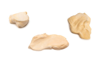 White sauce splashes isolated on white background.