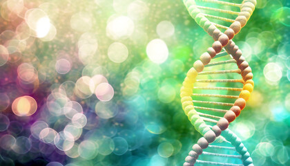 DNAの二重らせんのイラストの背景