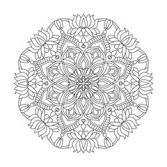 Fototapeta premium Mandala manifestation coloring book page for kdp book interior