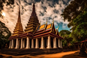 **ek phnom pagoda buddhist temple, battambang province, cambodia.