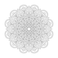 Mandala Affirmations adult coloring book page for kdp book interior