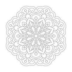 Mandala soothing symmetry adult coloring book page for kdp book interior