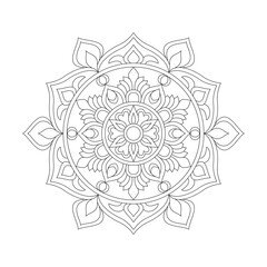 Mandala Souls kaleidoscope coloring book page for kdp book interior