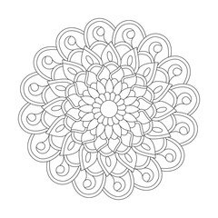 Mandala Dreamcatcher adult coloring book page for kdp book interior