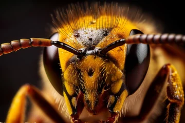 Fotobehang extra macro photo of a bee sting © Pekr