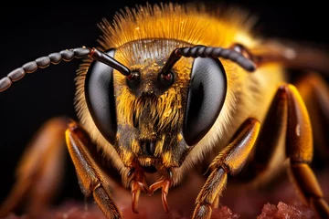 Fotobehang extra macro photo of a bee sting  © Pekr
