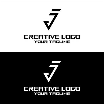 creative letter logo j desain  vektor
