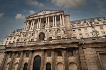 The Bank of England building in the City of London