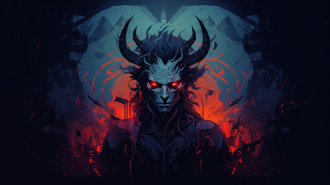 demon digital art illustration painting demonic lord fantasy artwork