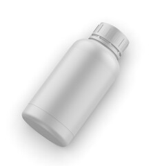 Blank pill container jar bottle template, 3d illustration.