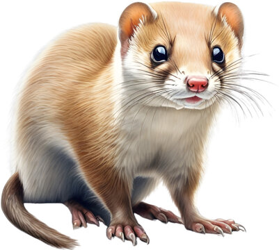 A close-up image of a Japanese Weasel. 