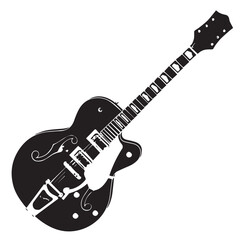 Obraz premium set of silhouettes of guitar