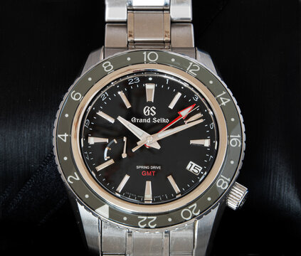 Grand Seiko Hotaka Peaks Spring Drive GMT from Seiko a Japanese maker of watches, clocks, electronic devices, semiconductors, jewelry, and optical products. Copenhagen, Denmark - September 19, 2023.