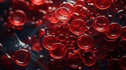 Red blood cells under the microscope, Template, Mock up 