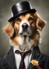 portrait of a person with a dog