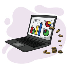 Vector illustration of electronic payments using terminal, smartphone, mobile applications and bank cards