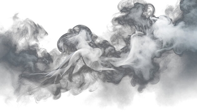  realistic smoke PNG illustrations on a transparent background, ideal for adding atmospheric effects to your digital creations