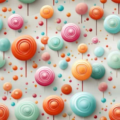 Keuken spatwand met foto colored candy seamless pattern © stasknop