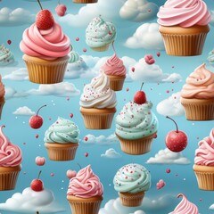 colored candy seamless pattern