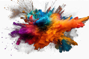 vibrant dust explosion PNG images on a transparent background, perfect for adding colorful energy to your digital projects - obrazy, fototapety, plakaty