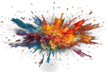 vibrant dust explosion PNG images on a transparent background, perfect for adding colorful energy to your digital projects