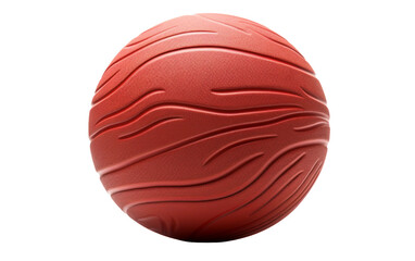 A Stunning Display Detailed Patterns and Grooves in High-Res Basketball Isolated on Transparent Background PNG.