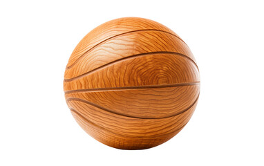 Unveiling Detailed Grooves and Patterns in High-Res Splendor Basketball Isolated on Transparent Background PNG.