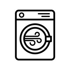Tumble dryer - vector icon	