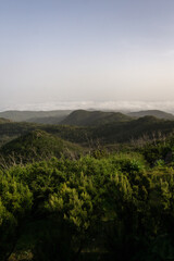 view over La Gomera from the highest point Alto de Garajonay