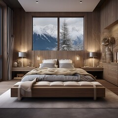 alpine chic style living room interior design